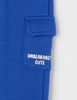Teeny Weeny Play Time Fleece Trackpant, Electric Blue product photo View 02 S