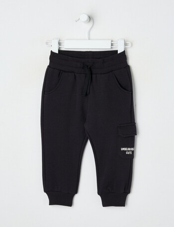 Teeny Weeny Play Time Fleece Trackpant, Black product photo