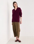 Jigsaw Eero Cosy Shawl Collar Sweater, Fig product photo View 03 S