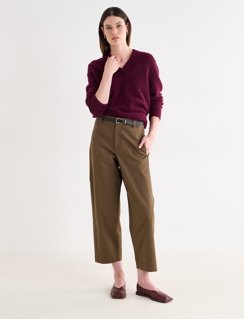 Jigsaw Eero Cosy Shawl Collar Sweater, Fig product photo View 07 L
