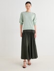 State of play Lark Short Sleeve Cashmere Blend Sweater, Seagrass product photo View 03 S