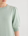 State of play Lark Short Sleeve Cashmere Blend Sweater, Seagrass product photo View 05 S