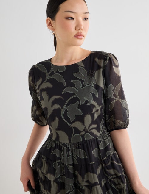 State of play Maddy Dress, Black Print product photo View 04 L
