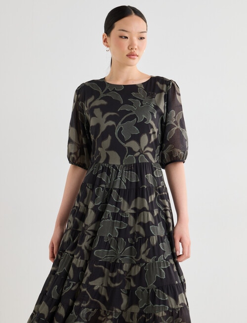 State of play Maddy Dress, Black Print product photo View 08 L