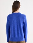 Jigsaw Helena Cosy Crew Sweater, Electric Blue product photo View 02 S