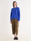 Jigsaw Helena Cosy Crew Sweater, Electric Blue product photo View 03 S