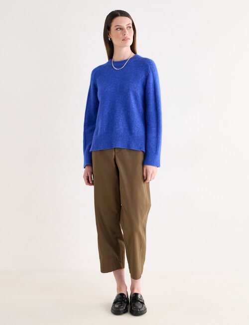 Jigsaw Helena Cosy Crew Sweater, Electric Blue product photo View 03 L
