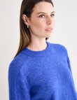 Jigsaw Helena Cosy Crew Sweater, Electric Blue product photo View 04 S