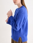 Jigsaw Helena Cosy Crew Sweater, Electric Blue product photo View 05 S