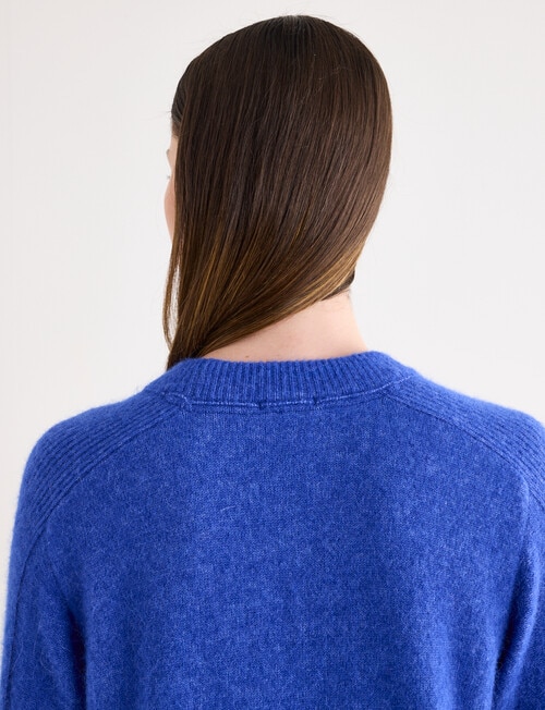 Jigsaw Helena Cosy Crew Sweater, Electric Blue product photo View 06 L