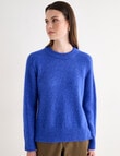 Jigsaw Helena Cosy Crew Sweater, Electric Blue product photo View 08 S