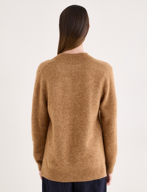 Jigsaw Eero Cosy Shawl Collar Sweater, Camel product photo View 02 L