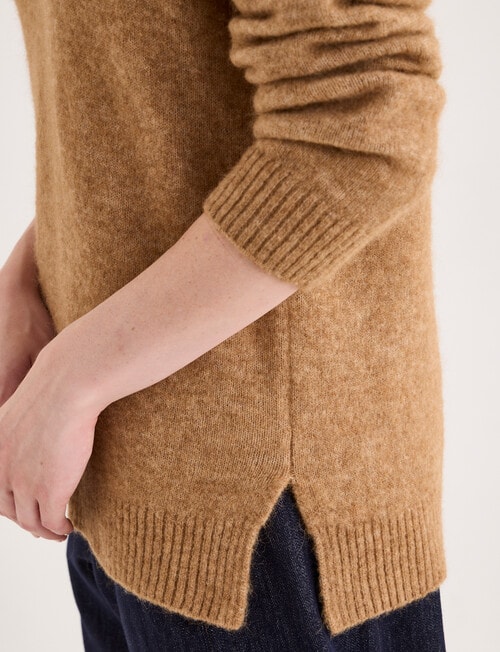 Jigsaw Eero Cosy Shawl Collar Sweater, Camel product photo View 05 L