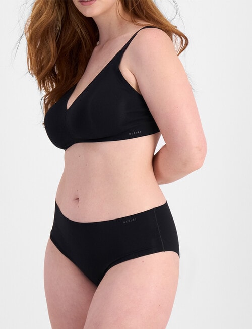 Berlei Second Skin Micro Hi Cut Brief, Black product photo View 02 L