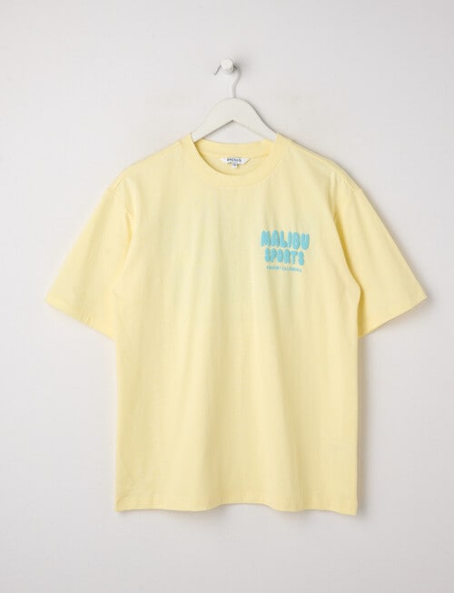 Switch Malibu Sports Short Sleeve Oversized Tee, Lemon product photo