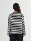 Mineral Alba Stripe Long Sleeve Tee, Chalk Stripe product photo View 02 S