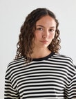 Mineral Alba Stripe Long Sleeve Tee, Chalk Stripe product photo View 05 S