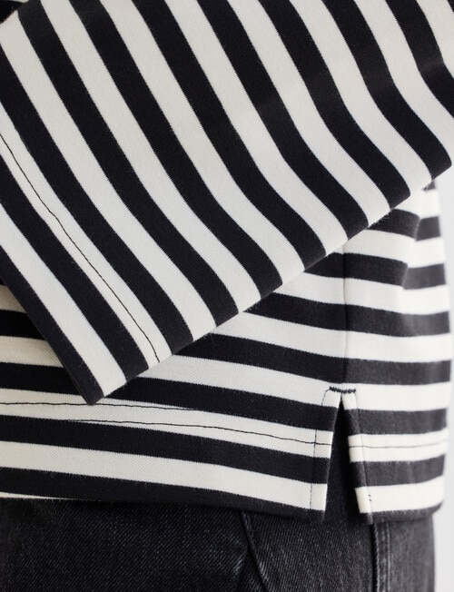 Mineral Alba Stripe Long Sleeve Tee, Chalk Stripe product photo View 06 L