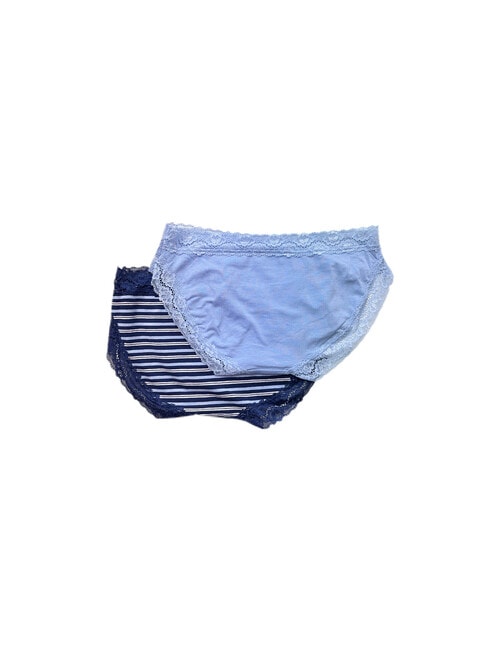 Berlei Marais Cotton Bikini Brief, 2-Pack, Blue & Fresh product photo View 02 L