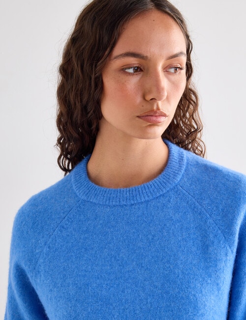 Mineral Beatrix Alpaca Blend Knitwear Tee, Tranquil Blue product photo View 04 L