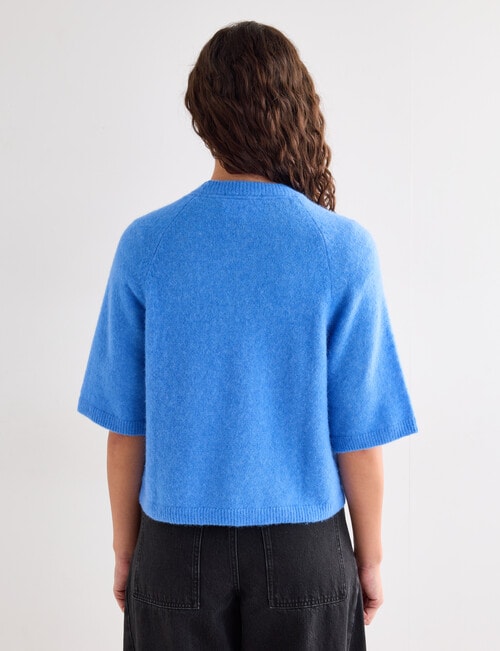 Mineral Beatrix Alpaca Blend Knitwear Tee, Tranquil Blue product photo View 02 L