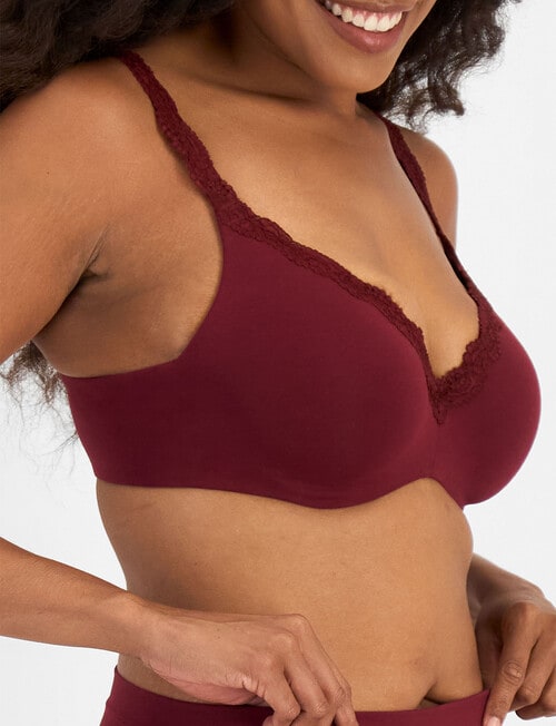 Berlei Barely There Breathe T-Shirt Bra Lux, Crimson Fire, B-E product photo View 02 L