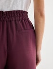 Whistle Sport Stripe Short Length Jog Pant, Dark Cherry product photo View 05 S