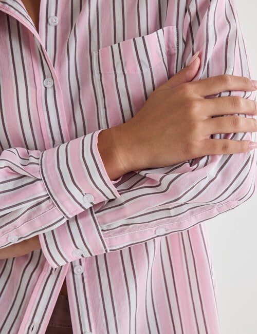 Zest Voile Shirt, Pink Stripe product photo View 06 L