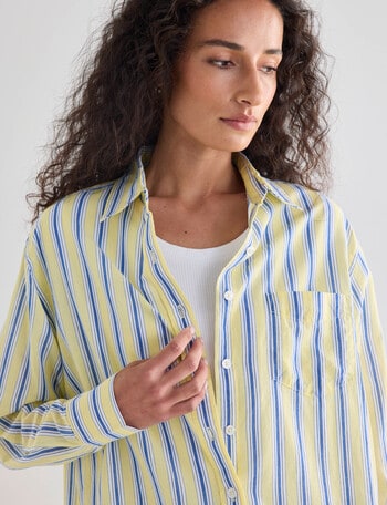 Zest Voile Shirt, Yellow Stripe product photo