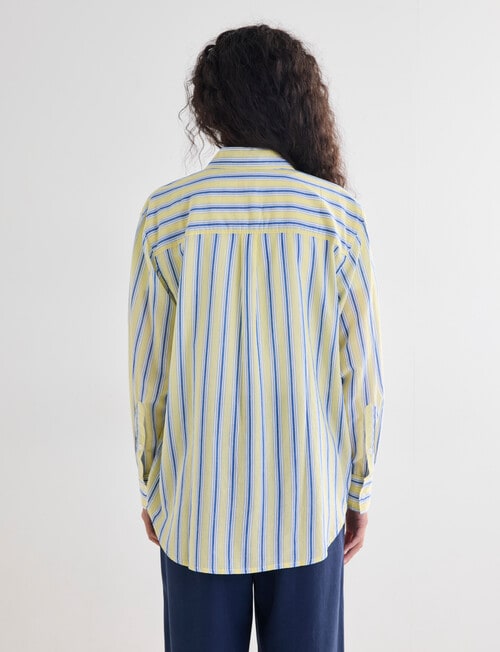 Zest Voile Shirt, Yellow Stripe product photo View 02 L