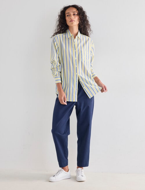 Zest Voile Shirt, Yellow Stripe product photo View 03 L