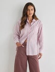 Zest Voile Shirt, Pink Stripe product photo