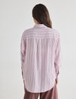 Zest Voile Shirt, Pink Stripe product photo View 02 S