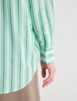 Zest Voile Shirt, Green Stripe product photo View 05 S