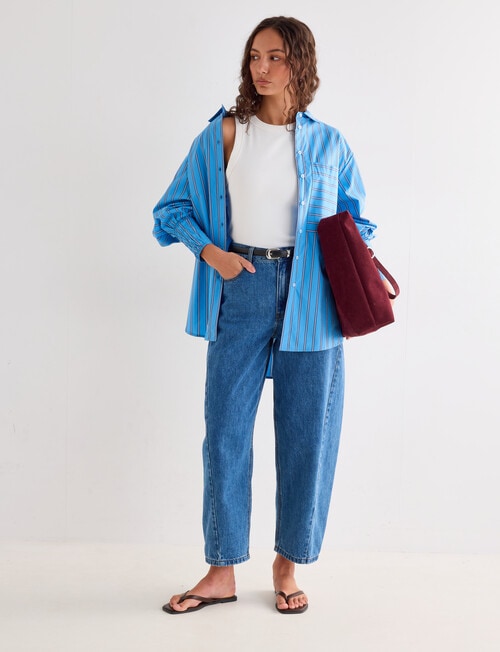 Mineral Melt Shirt, Blue Multi Stripe product photo View 03 L