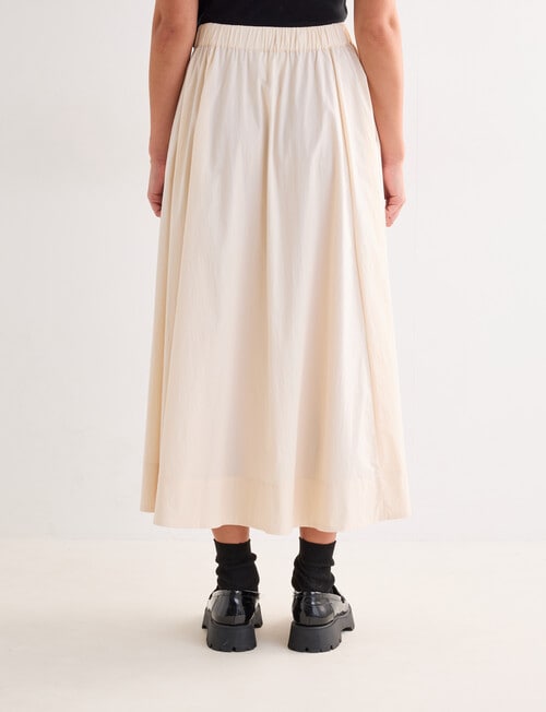 Mineral Felix Poplin Skirt, Chalk product photo View 02 L