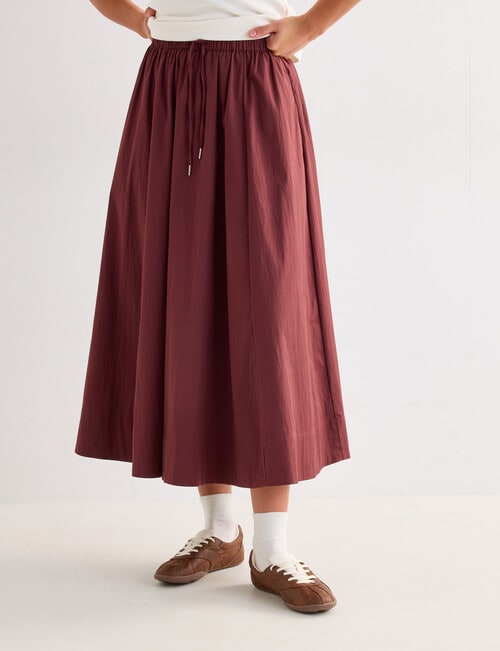 Mineral Felix Poplin Skirt, Pomegranate product photo