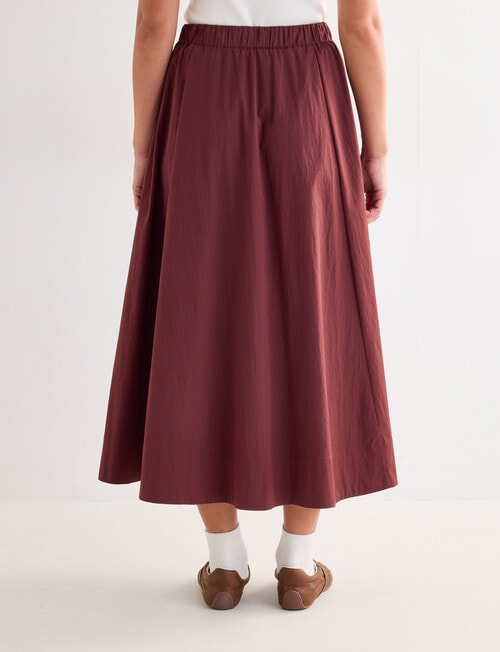 Mineral Felix Poplin Skirt, Pomegranate product photo View 02 L