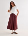 Mineral Felix Poplin Skirt, Pomegranate product photo View 03 S