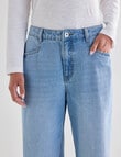 Denim Republic Relaxed Wide Leg Jean, Blue Dusk product photo View 04 S