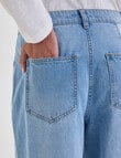 Denim Republic Relaxed Wide Leg Jean, Blue Dusk product photo View 05 S