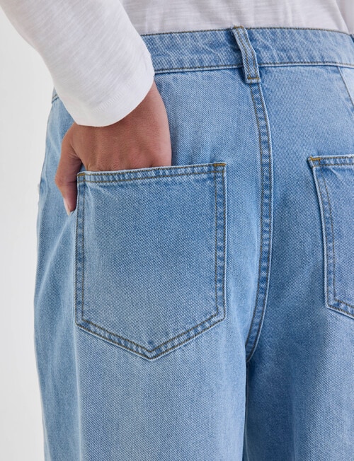 Denim Republic Relaxed Wide Leg Jean, Blue Dusk product photo View 05 L