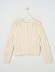 Switch Cable Cardigan, Cream product photo