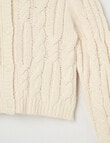 Switch Cable Cardigan, Cream product photo View 02 S