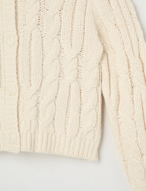 Switch Cable Cardigan, Cream product photo View 02 L