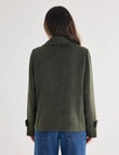 Whistle Pea Coat, Olive product photo View 02 S