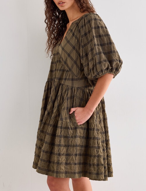 Mineral Niamh Dress, Winter Moss & Black Check product photo View 04 L