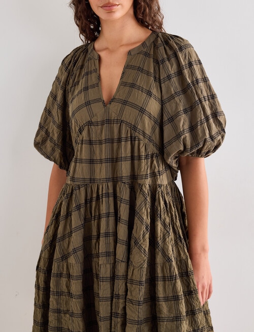 Mineral Niamh Dress, Winter Moss & Black Check product photo View 06 L