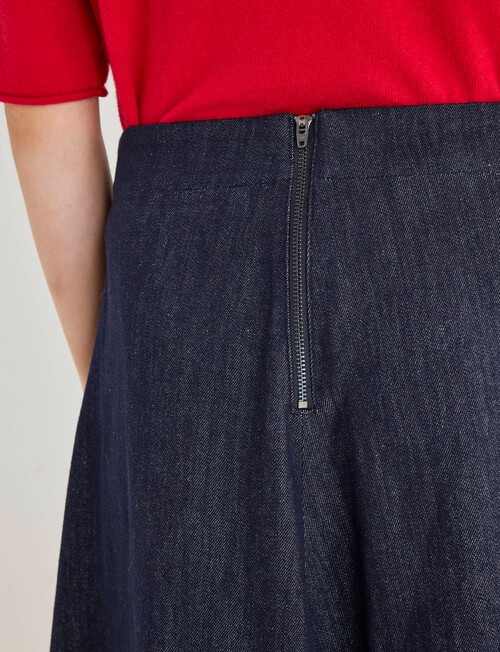 Jigsaw Fluted Skirt, Ink Chambray product photo View 07 L