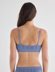 Honey Vegas Pointelle Scallop Crop Bra, Steel product photo View 02 S